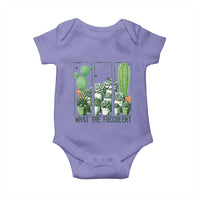 Funny Cactus Plant Lover Baby Onesie What The Fucculent - Wonder Print Shop