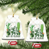 Funny Cactus Plant Lover Ceramic Ornament What The Fucculent - Wonder Print Shop