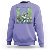 Funny Cactus Plant Lover Sweatshirt What The Fucculent - Wonder Print Shop