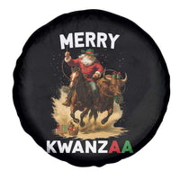 Funny Black Santa Cowboy Spare Tire Cover Merry Kwanzaa Cultural Pride Gift - Wonder Print Shop