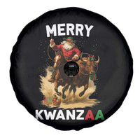 Funny Black Santa Cowboy Spare Tire Cover Merry Kwanzaa Cultural Pride Gift - Wonder Print Shop