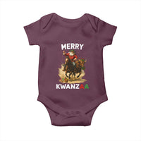 Funny Black Santa Cowboy Baby Onesie Merry Kwanzaa Cultural Pride Gift - Wonder Print Shop