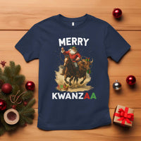 Funny Black Santa Cowboy T Shirt Merry Kwanzaa Cultural Pride Gift - Wonder Print Shop