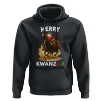 Funny Black Santa Cowboy Hoodie Merry Kwanzaa Cultural Pride Gift - Wonder Print Shop