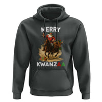 Funny Black Santa Cowboy Hoodie Merry Kwanzaa Cultural Pride Gift - Wonder Print Shop