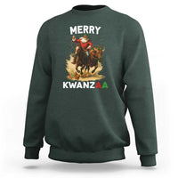 Funny Black Santa Cowboy Sweatshirt Merry Kwanzaa Cultural Pride Gift - Wonder Print Shop
