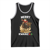 Funny Black Santa Cowboy Tank Top Merry Kwanzaa Cultural Pride Gift - Wonder Print Shop