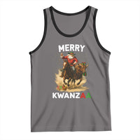 Funny Black Santa Cowboy Tank Top Merry Kwanzaa Cultural Pride Gift - Wonder Print Shop