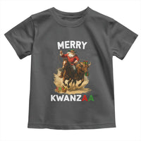Funny Black Santa Cowboy Toddler T Shirt Merry Kwanzaa Cultural Pride Gift - Wonder Print Shop
