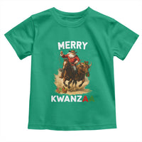 Funny Black Santa Cowboy Toddler T Shirt Merry Kwanzaa Cultural Pride Gift - Wonder Print Shop