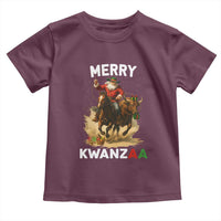 Funny Black Santa Cowboy Toddler T Shirt Merry Kwanzaa Cultural Pride Gift - Wonder Print Shop