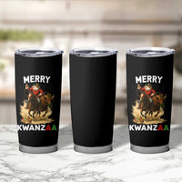 Funny Black Santa Cowboy Tumbler Cup Merry Kwanzaa Cultural Pride Gift - Wonder Print Shop
