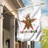 Merry And Rowdy Kwanzaa Santa Cowboy Christmas Gift Garden Flag - Wonder Print Shop