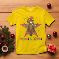 Merry And Rowdy Kwanzaa Santa Cowboy Christmas Gift T Shirt - Wonder Print Shop