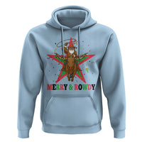 Merry And Rowdy Kwanzaa Santa Cowboy Christmas Gift Hoodie - Wonder Print Shop