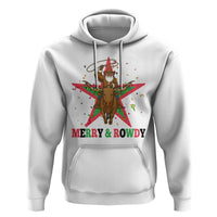 Merry And Rowdy Kwanzaa Santa Cowboy Christmas Gift Hoodie - Wonder Print Shop