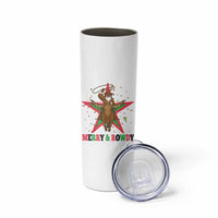 Merry And Rowdy Kwanzaa Santa Cowboy Christmas Gift Skinny Tumbler - Wonder Print Shop