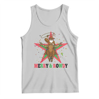 Merry And Rowdy Kwanzaa Santa Cowboy Christmas Gift Tank Top - Wonder Print Shop