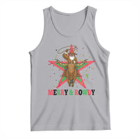 Merry And Rowdy Kwanzaa Santa Cowboy Christmas Gift Tank Top - Wonder Print Shop