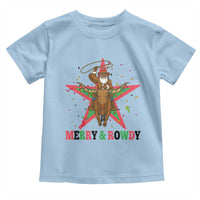 Merry And Rowdy Kwanzaa Santa Cowboy Christmas Gift Toddler T Shirt - Wonder Print Shop
