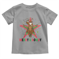 Merry And Rowdy Kwanzaa Santa Cowboy Christmas Gift Toddler T Shirt - Wonder Print Shop