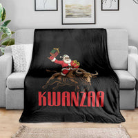 Happy Kwanzaa Throw Blanket Rodeo Black Santa African American Holiday Gift - Wonder Print Shop