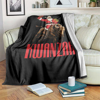 Happy Kwanzaa Throw Blanket Rodeo Black Santa African American Holiday Gift - Wonder Print Shop