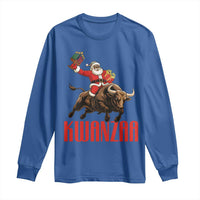 Happy Kwanzaa Long Sleeve Shirt Rodeo Black Santa African American Holiday Gift - Wonder Print Shop