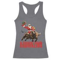 Happy Kwanzaa Racerback Tank Top Rodeo Black Santa African American Holiday Gift - Wonder Print Shop