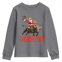 Happy Kwanzaa Youth Sweatshirt Rodeo Black Santa African American Holiday Gift - Wonder Print Shop