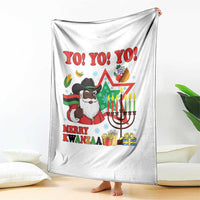 Merry Kwanzaa Black Santa Cowboy Throw Blanket African Heritage Celebration Gift - Wonder Print Shop