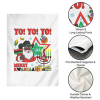 Merry Kwanzaa Black Santa Cowboy Garden Flag African Heritage Celebration Gift - Wonder Print Shop