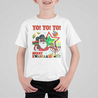 Merry Kwanzaa Black Santa Cowboy T Shirt For Kid African Heritage Celebration Gift - Wonder Print Shop