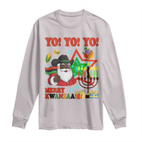 Merry Kwanzaa Black Santa Cowboy Long Sleeve Shirt African Heritage Celebration Gift - Wonder Print Shop