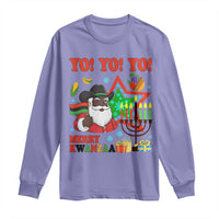 Merry Kwanzaa Black Santa Cowboy Long Sleeve Shirt African Heritage Celebration Gift - Wonder Print Shop