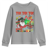 Merry Kwanzaa Black Santa Cowboy Youth Sweatshirt African Heritage Celebration Gift - Wonder Print Shop