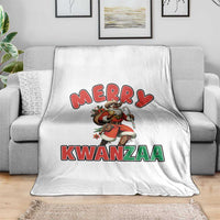 Merry Kwanzaa Cowboy Black Santa Throw Blanket African American Christmas Gift - Wonder Print Shop