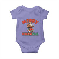 Merry Kwanzaa Cowboy Black Santa Baby Onesie African American Christmas Gift - Wonder Print Shop