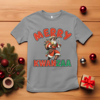Merry Kwanzaa Cowboy Black Santa T Shirt African American Christmas Gift - Wonder Print Shop
