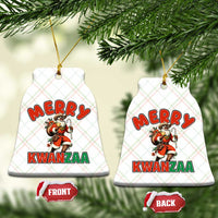 Merry Kwanzaa Cowboy Black Santa Ceramic Ornament African American Christmas Gift - Wonder Print Shop