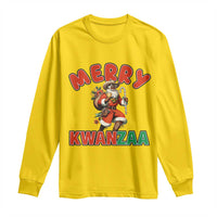 Merry Kwanzaa Cowboy Black Santa Long Sleeve Shirt African American Christmas Gift - Wonder Print Shop