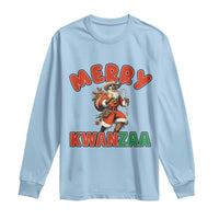 Merry Kwanzaa Cowboy Black Santa Long Sleeve Shirt African American Christmas Gift - Wonder Print Shop