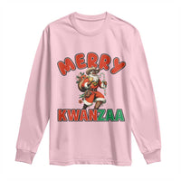Merry Kwanzaa Cowboy Black Santa Long Sleeve Shirt African American Christmas Gift - Wonder Print Shop