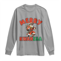 Merry Kwanzaa Cowboy Black Santa Long Sleeve Shirt African American Christmas Gift - Wonder Print Shop