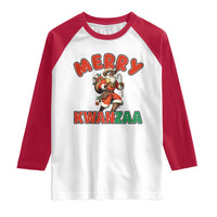 Merry Kwanzaa Cowboy Black Santa Raglan Shirt African American Christmas Gift - Wonder Print Shop