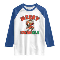 Merry Kwanzaa Cowboy Black Santa Raglan Shirt African American Christmas Gift - Wonder Print Shop