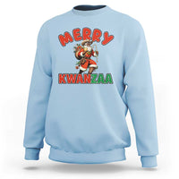 Merry Kwanzaa Cowboy Black Santa Sweatshirt African American Christmas Gift - Wonder Print Shop