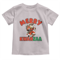 Merry Kwanzaa Cowboy Black Santa Toddler T Shirt African American Christmas Gift - Wonder Print Shop
