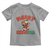 Merry Kwanzaa Cowboy Black Santa Toddler T Shirt African American Christmas Gift - Wonder Print Shop