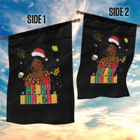 Merry Kwanzaa African American Girl Santa Hat Garden Flag Christmas Gift - Wonder Print Shop